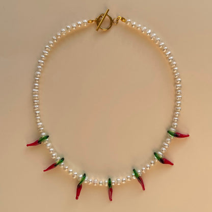 Chilli freshwater pearl necklace