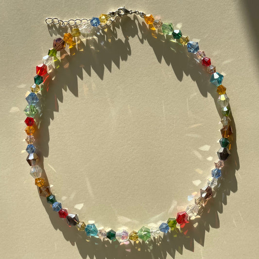 Multicoloured sparkly necklace