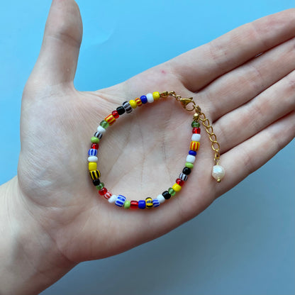 Multicoloured beaded bracele