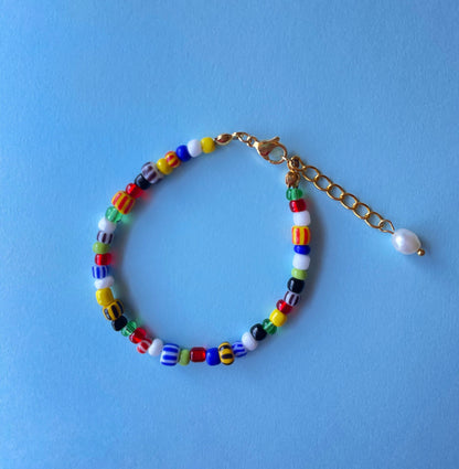 Multicoloured beaded bracele