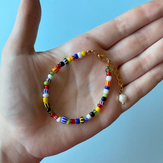 Multicoloured beaded bracele