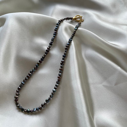 Black Freshwater pearl  necklace