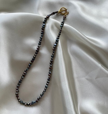 Black Freshwater pearl  necklace