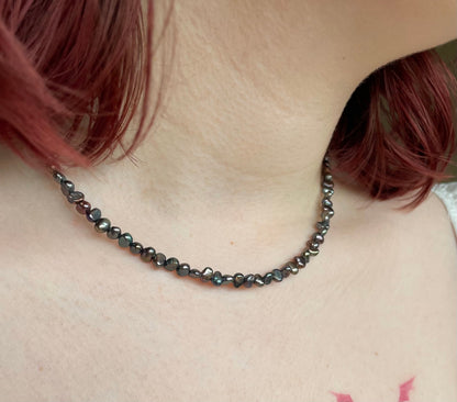 Black Freshwater pearl  necklace