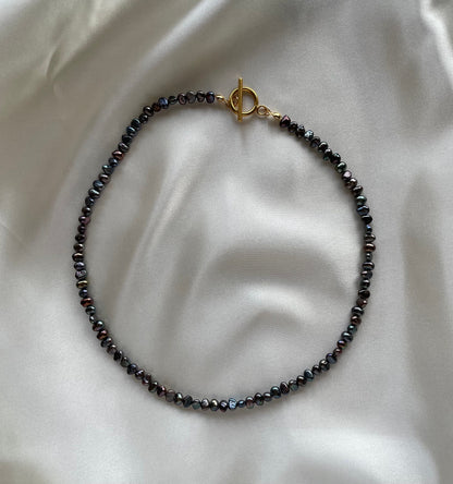 Black Freshwater pearl  necklace